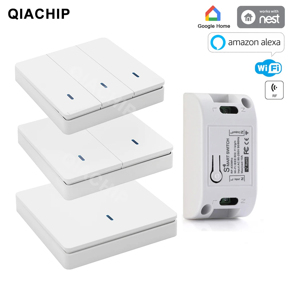 QIACHIP Wi Fi приемник переключателя светильник переменного тока 110V 220V стены DIY
