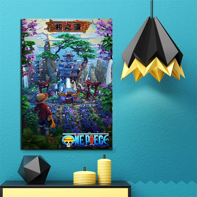 

Anime One Piece Poster The Kingdom of Luffy Canvas Painting Mural Wall Picture Living Room Bedroom Home Decoration