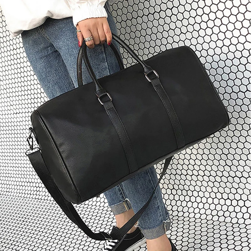 

Новая Вместительная дорожная сумка унисекс, Спортивная однотонная спортивная сумка для отдыха и выходных, для хранения костюмов, удобная с...