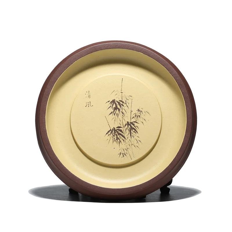 

sand dry bubble is a small breeze saucer dish dry tea dish pot of tea 12 water bearing purple clay kung fu tea pot pad