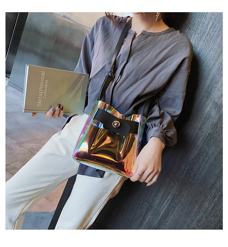 

Fashion personality Joker shoulder diagonal bag on the new 2019 new wave laser mother bag