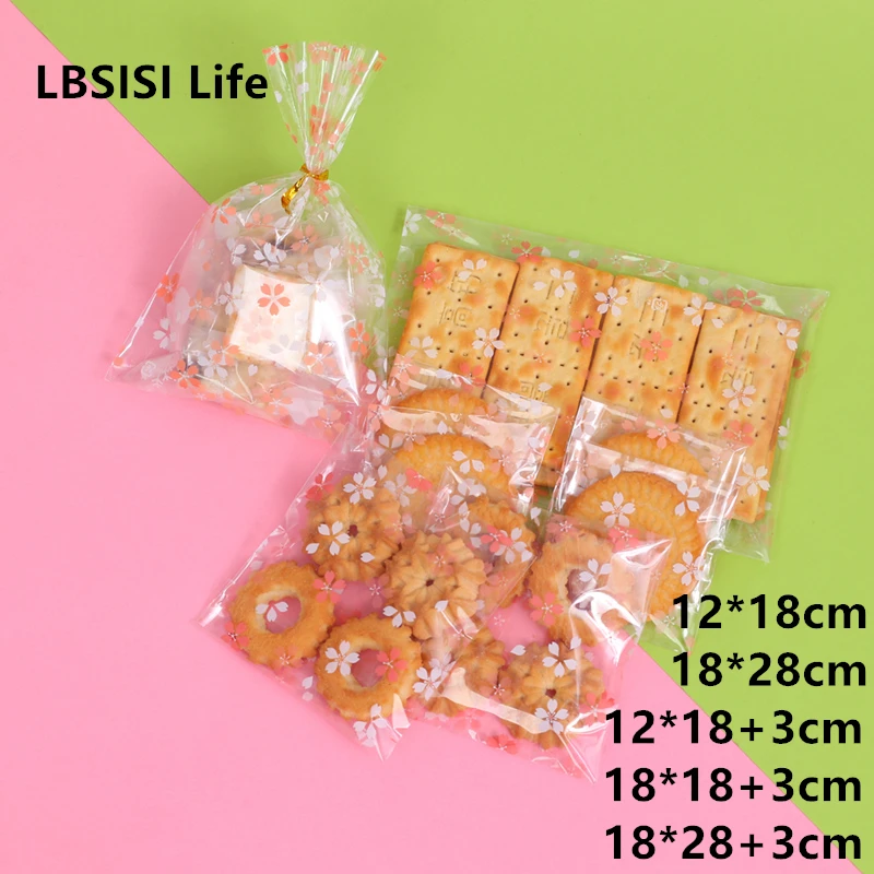 Lbssisi Life 100 штук прозрачный цветок конфеты печенье мешок из нуги Большая упаковка
