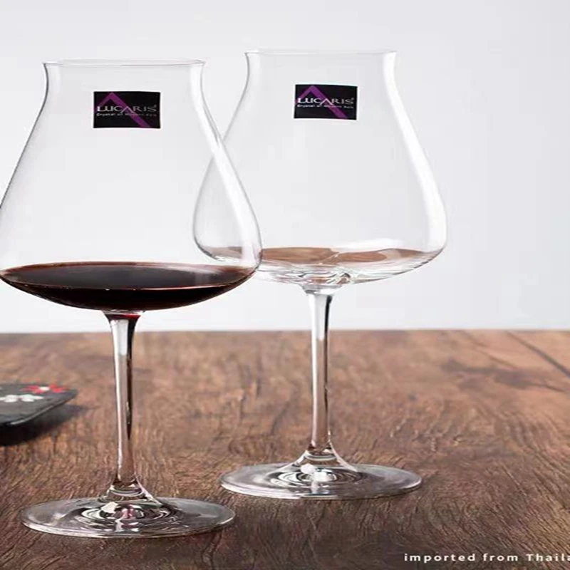 

Creative European Burgundy Goblet with Large Crystal Glass for Home Use