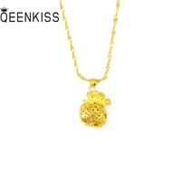 qeenkiss nc551 fine jewelry wholesale fashion woman girl birthday wedding gift vintage fortune purse 24kt gold pendant necklaces