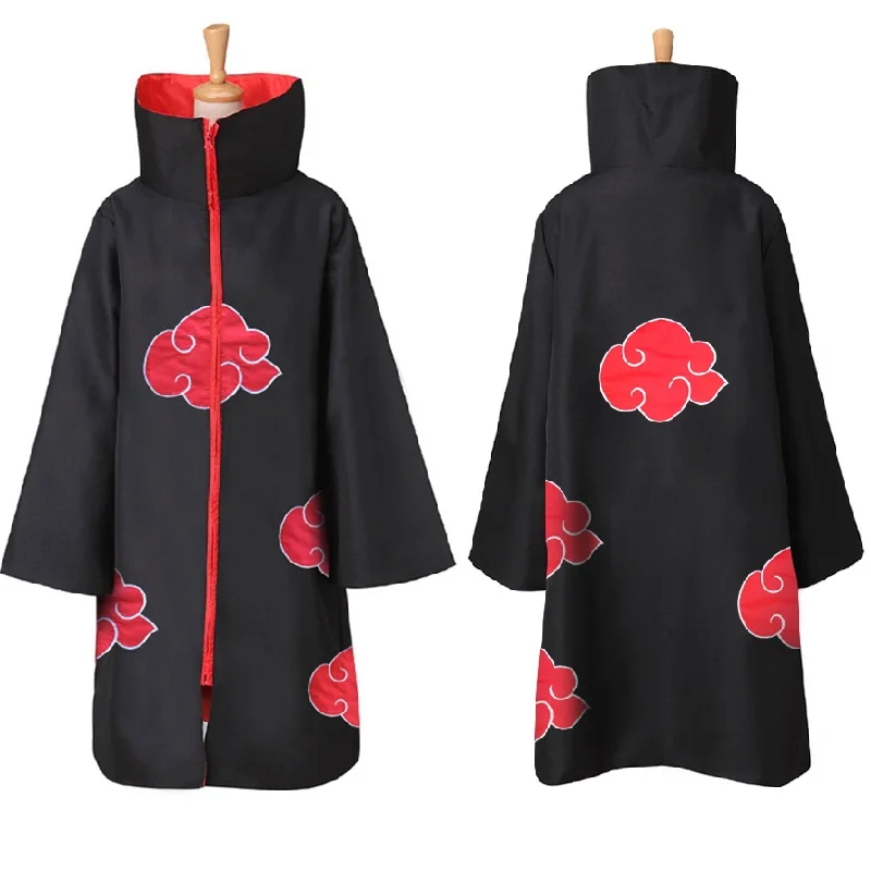 

Akatsuki Costume with Akatsuki Cloak Cape Itachi Robe Cosplay Anime Costume with Konoha Bandeau