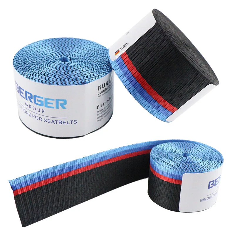 

3.8meter Car Seat Belt Auto Safety Webbing Racing Harness Ribbon Blue Red