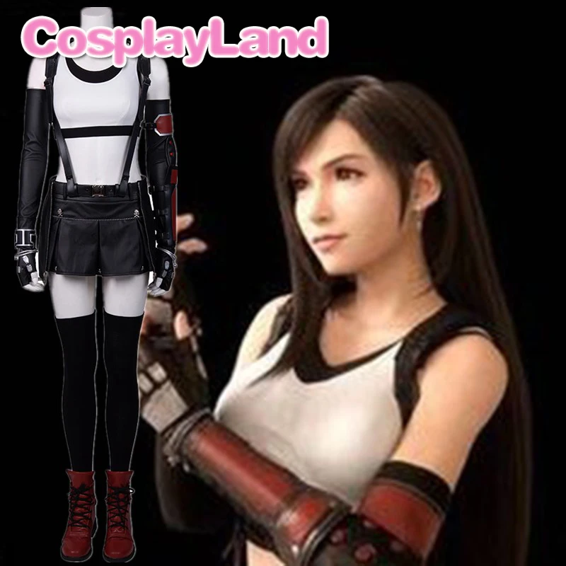 Костюм для косплея из игры Cospaly Tifa Lockhart костюм с фэнтезией VII ремейк юбка Хэллоуин