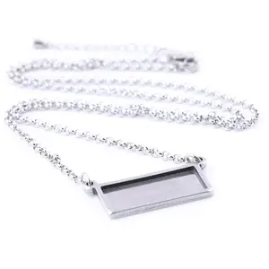 Заготовки для ожерелья, основа для подвески, прямоугольные, 10x25 мм, 5 шт.