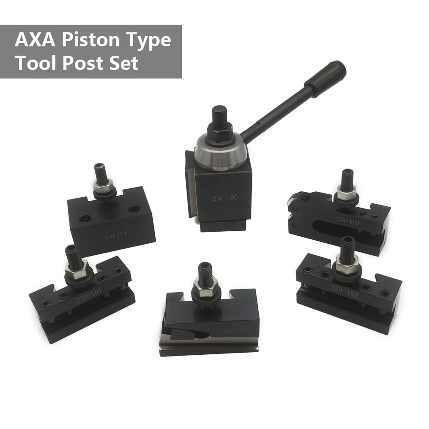 

6pcs Piston Quick Change Toolpost Boring Turning Holder Tool 100 Series Set for 12" CNC Metal Lathe