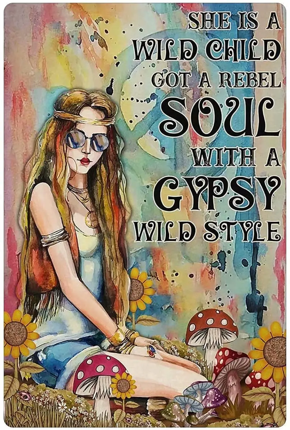 Металлический жестяной знак она дикая ребенок получила металлический Rebel для