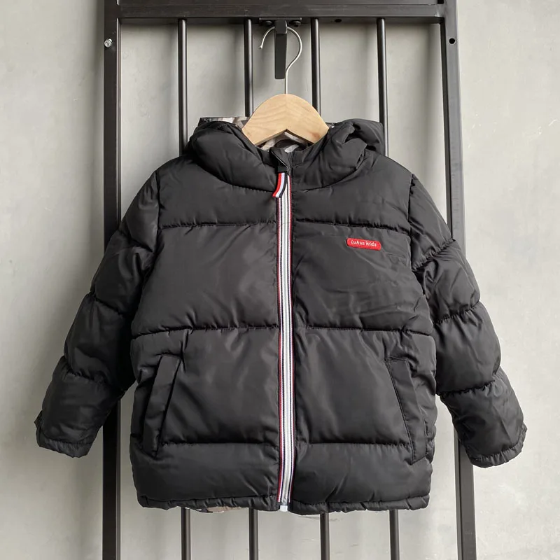 

New Outerwear Autumn Winter Boys Girls Cotton Clothes Coats Jacket Fashion Casual Kids Clothes Thicken Warm Double-sided Wear