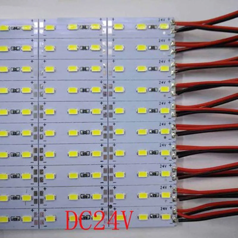 50pcs*50cm DC24V 12v LED Hard Rigid Strip  LED Bar Light Double row 72 LED 5630 single row 36LED Red/Green/Blue/White/Warm White