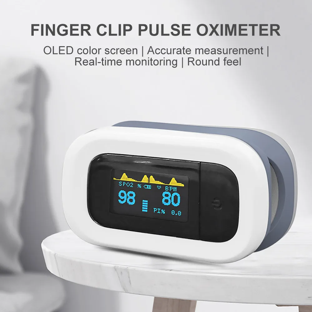 

Finger Pulse Fingertip Oled Low-energy Oximeter With Waveform Display Spo2 And Pulse Monitoring Adjustable Direction