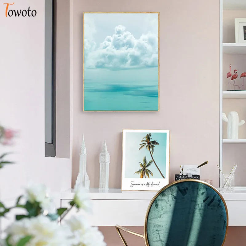 Калифорния искусственное прибрежное облако печать пальмовых листьев Розовое