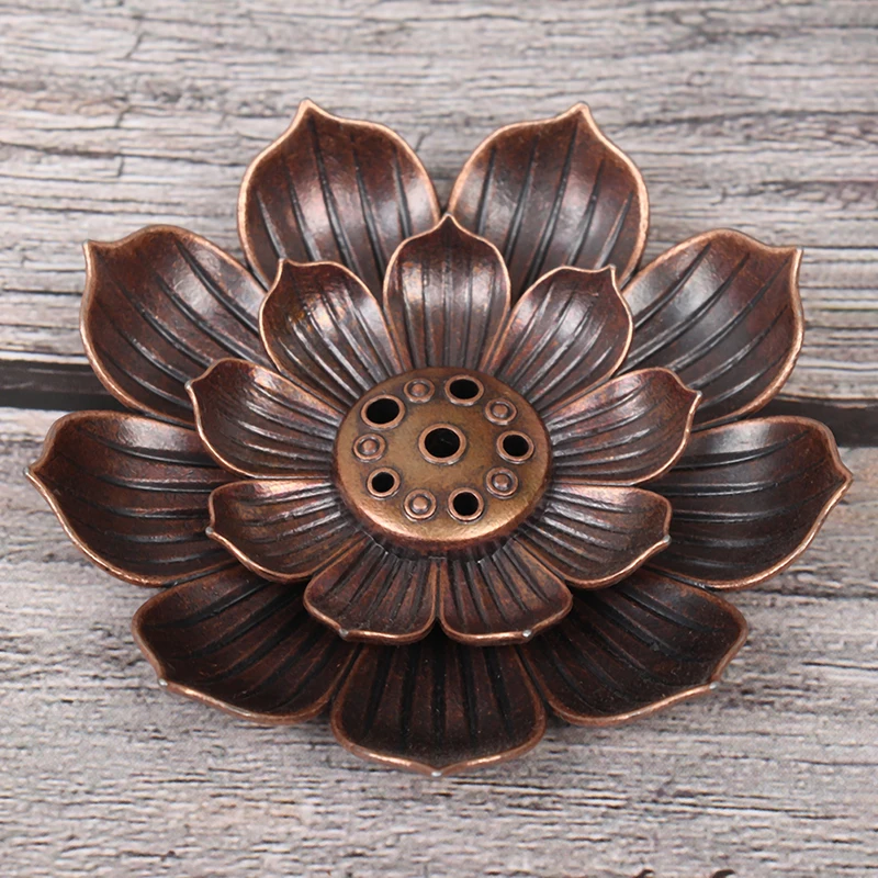 

Alloy Incense Burner Stick Holder Plate Burner Plate Buddhism Coil Lotus Censer