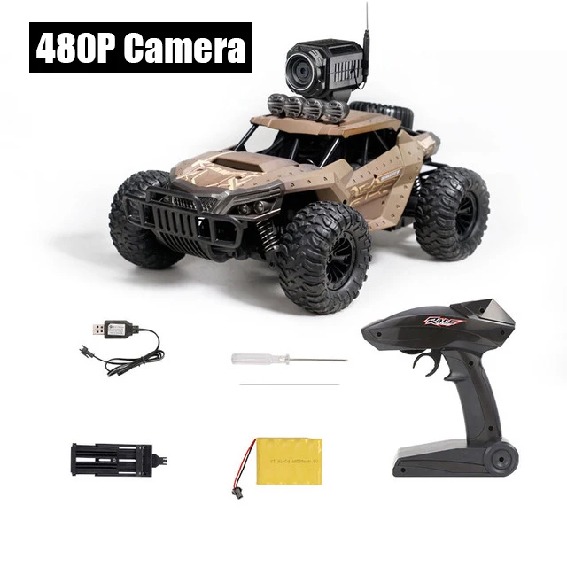 Brown 480P Camera Радиоуправляемая машина с камерой HD Машина Радиоуправляемая радиоуправляемая внедорожник 2,4G машинка с дистанционным управлением 4 колеса высокоскоростная электрическая машина каррос багги игрушки - Цвет: Brown 480P Camera