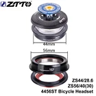 ZTTO внутренняя гарнитура для горного велосипеда 44 мм 56 мм MTB Безрезьбовой герметичный подшипник 45 градусов ZS44 ZS56 коническая прямая вилка