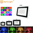 Светодиодный прожектор, водонепроницаемый уличный Точечный светильник с отражателем для ландшафсветильник, 100 Вт, 50 Вт, 30 Вт, 20 Вт, 110 В220 В переменного тока, IP68