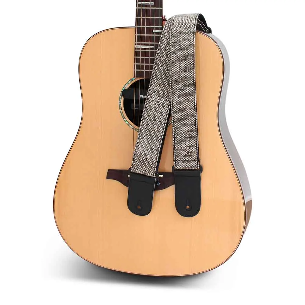 

Portable Embroidered Print Adjustable Length Nylon Fabric Shoulder Belt Guitar Strap Bass Picks Wear Resistant With Buckle