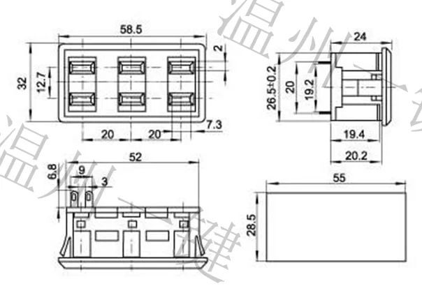 

10 PCS AC-104 High quality Multi Socket AC power socket switch