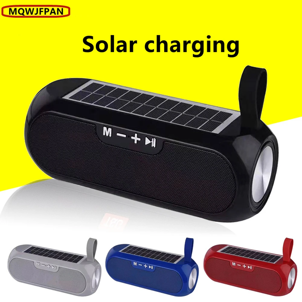 

1200 mAh Outdoor Solar Charging Bluetooth-compatible Speaker Portable Column Wireless Stereo Loudspeaker Radio Altavoces