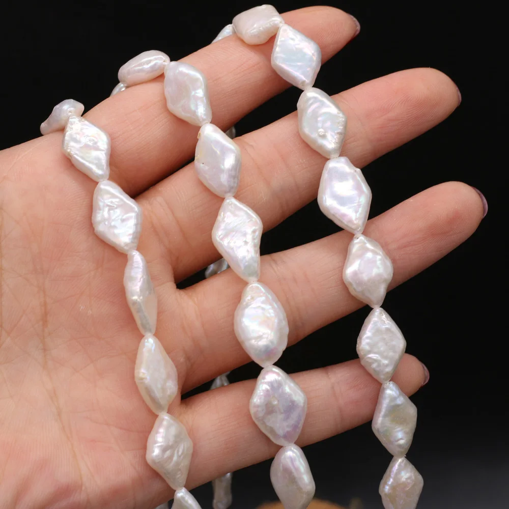 

Натуральный пресноводный жемчуг, нестандартный ромб, барокко, бусины россыпью для изготовления ювелирных изделий «сделай сам», браслетов, ...