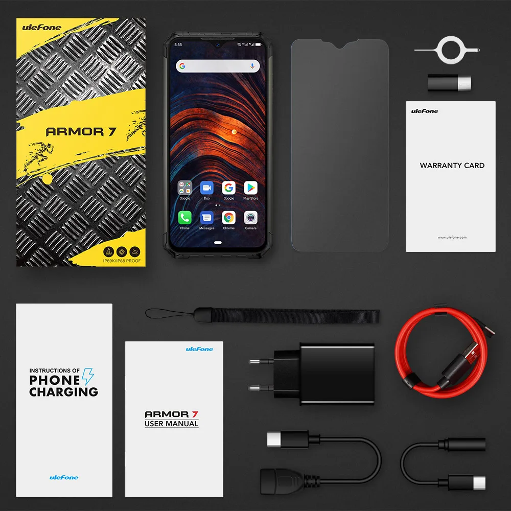 Ulefone Armor 7 прочный мобильный телефон Глобальная версия Android 9 0 Helio P90 Восьмиядерный 8