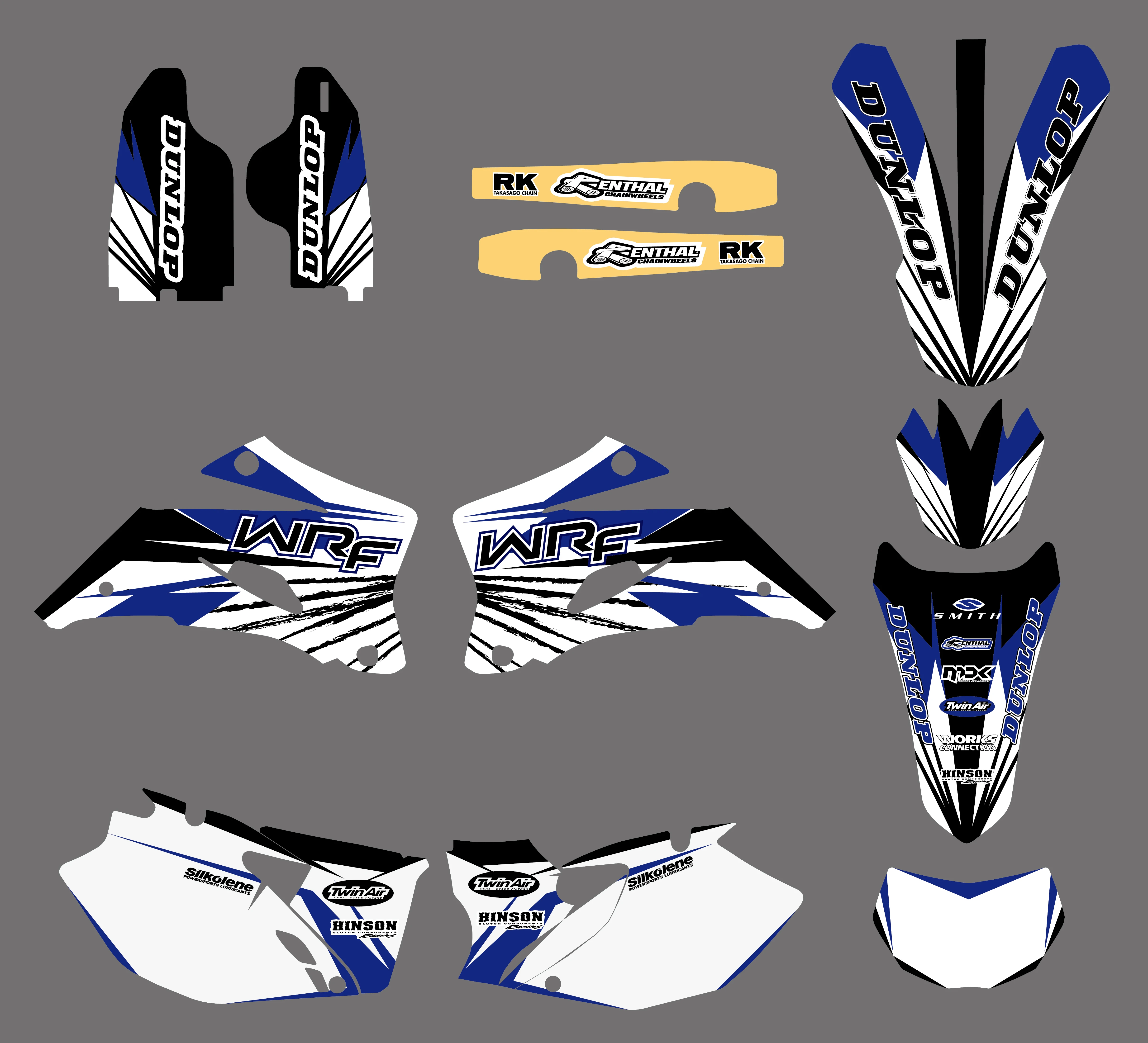 Yamaha WR250F 2007-2013 WR450F 2007-2011 WRF 250 450 WR 250F 450F TEAM Graphics Decals Stickers Deco image 5