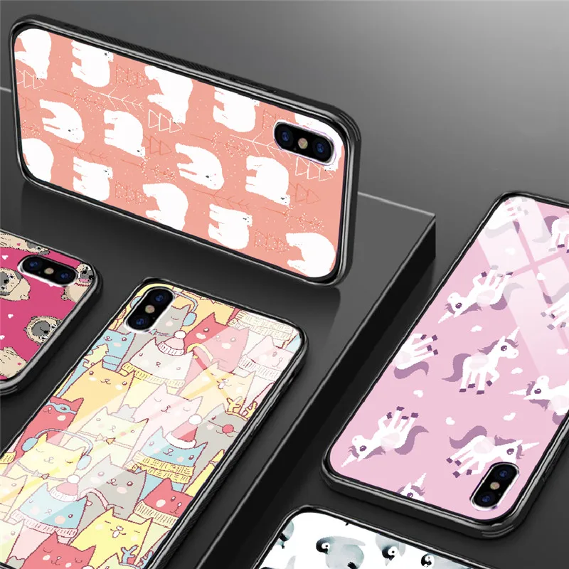 Милый чехол для телефона с рисунком в виде животного iPhone X XR XS MAX 6 6S Plus 7 8 5 5S SE