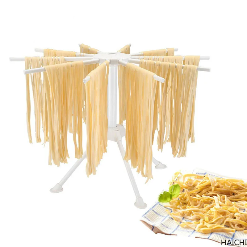 

8 Row Wooden Handmade Spaghetti Pasta Drying Rack Vermicelli Linguine Noodle Hanging Stand Multifunctional Kitchen Storage Rack