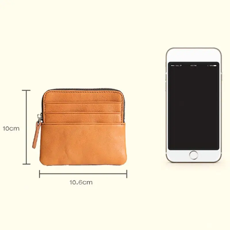 

D0UD Vintage Men's Leather Wallet Pocket Mini Purse ID Credit Card Change Bag