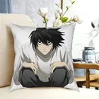 Наволочка из ткани с принтом L Death Note, декоративный чехол для диванной подушки, квадратный размер 40x40 см