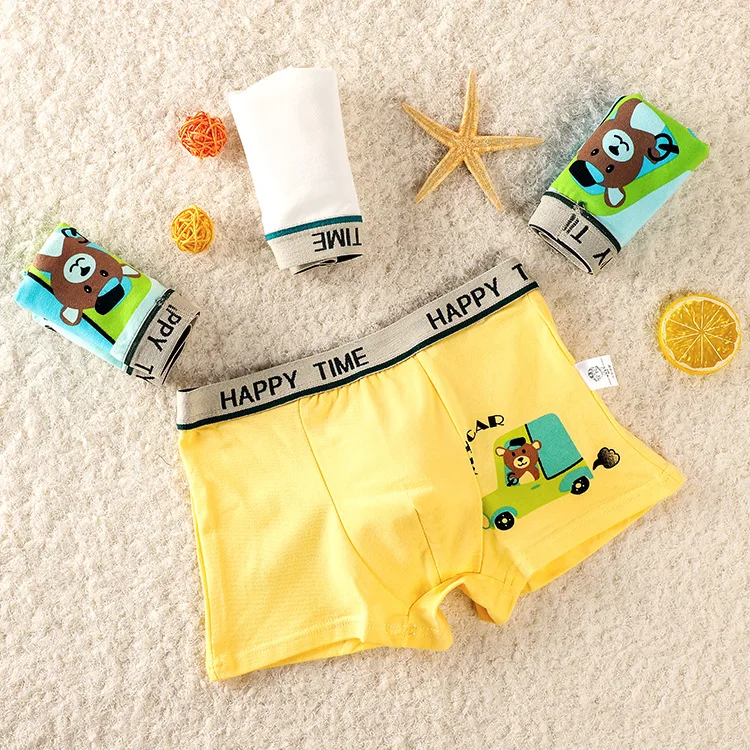 4 шт. нижнее белье для мальчиков детские свободные трусы боксеры с