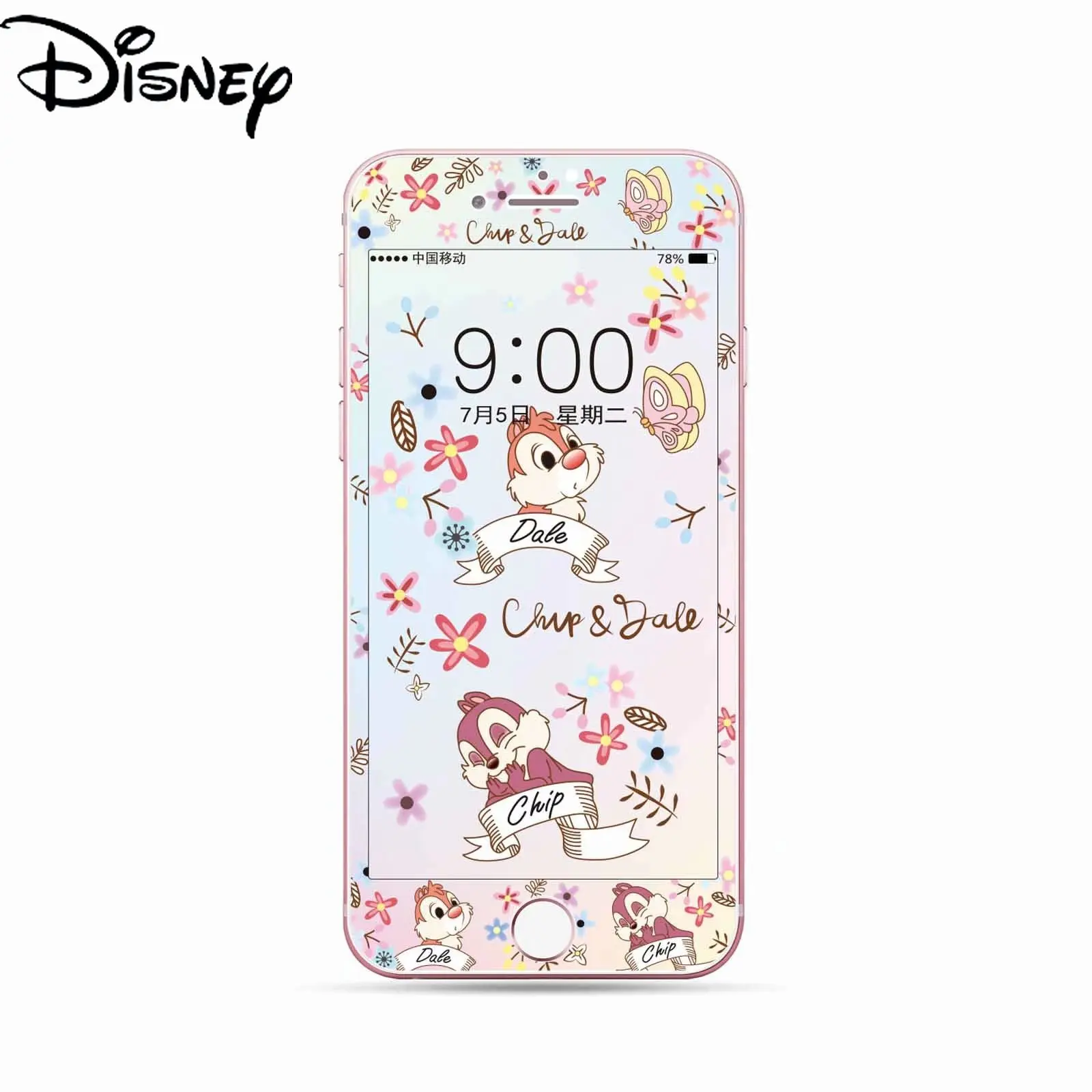 

Disney for iphone11 mobile phone tempered film for iphone 8p/6/7/xr/x full screen color film mobile phone film screen protector