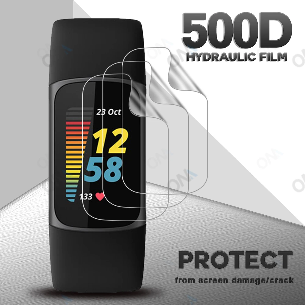 Защитная пленка для экрана Fitbit Charge 5 4 3 Smart Band полностью изогнутая крышка края