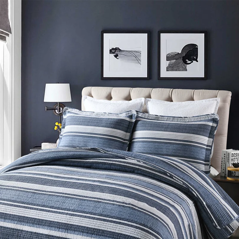 Комплект из 2 стеганых покрывал хлопковых одеял большого размера с наборами