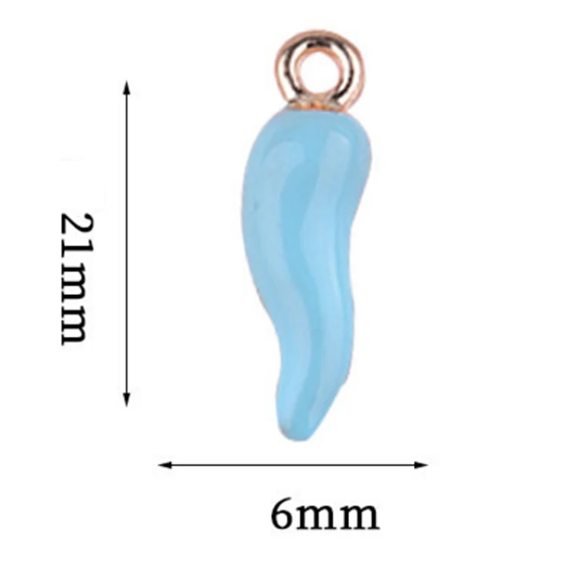 10 шт./лот красный Детский итальянский рожок из нержавеющей стали талисман DIY