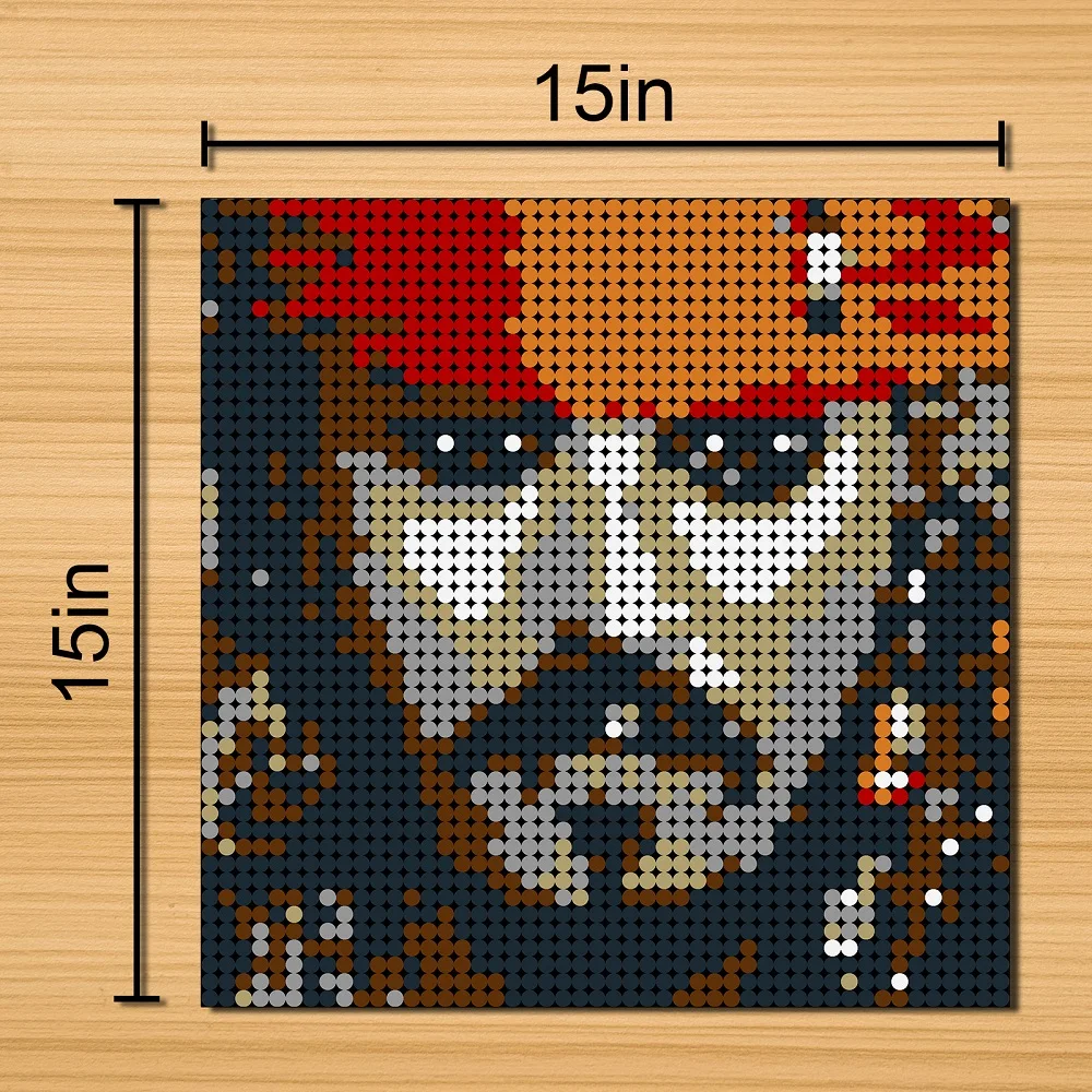 

DIY Bricks Captain Jacked Mosaic Pixel Art Cartoon Decorative Pop Painting By Numbers MOC Building Blocks Toys