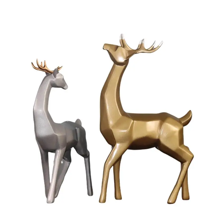 

2 шт., декоративная поделка в виде оленя из смолы