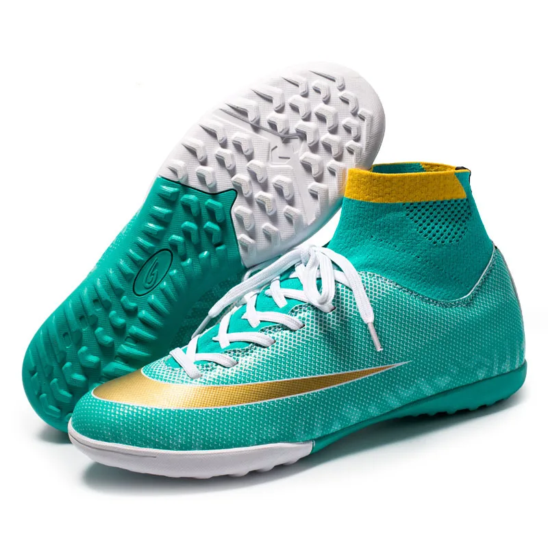 Закрытая обувь для футбола мужская с высокой лодыжкой Superfly шипами Детские