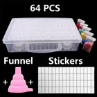 Разделяемые аксессуары для алмазной живописи, чехлы из полипропилена и пластика для вышивки, органайзер для домашнего хранения, Подарочная Воронка и наклейки, 2864