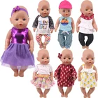 Новейшая модная Одежда для кукол, 18 дюймов, для американских кукол, 43 см, для новорожденных, Nenuco,Our Generation,bebe Reborn, игрушки для девочек