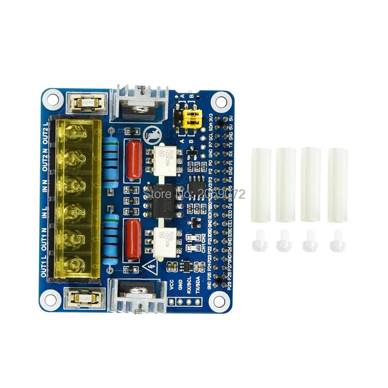 

Raspberry Pi 2-CH Triac HAT, встроенный MCU, UART / I2C