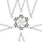 Шестикомпонентная Подвеска для лучших друзей, ожерелье для сестры, мужские и женские ожерелья дружбы, аксессуары