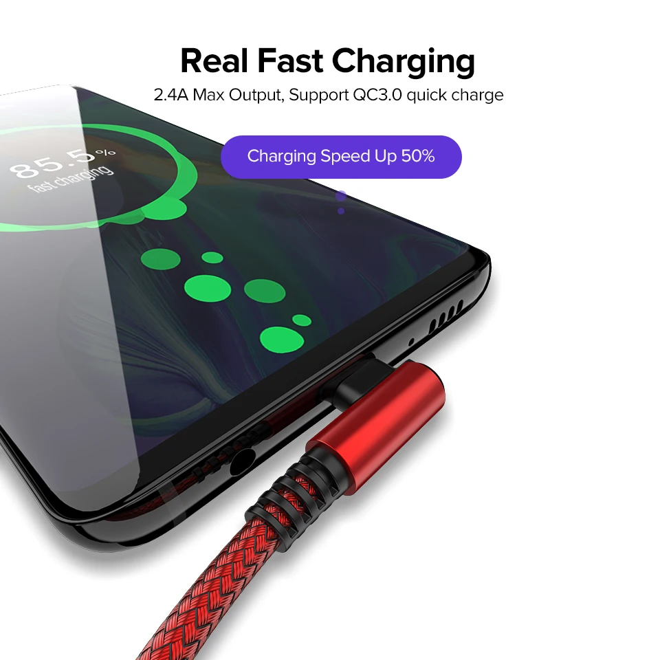 Venroii type-C кабель для samsung Galaxy S9 S8 Plus A50 USBC Быстрая зарядка type-C кабель для мобильного телефона Xiaomi Oneplus 6t 7 Pro
