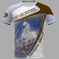 plstar cosmos arabian horse 3d printed t shirt harajuku streetwear t shirts funny animal men for women short sleeve