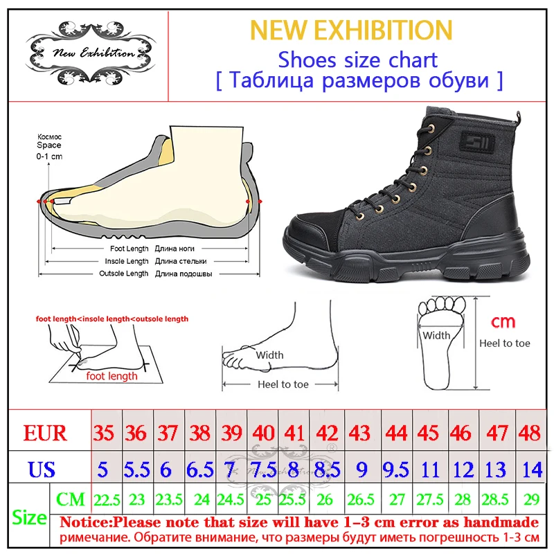 

New Exhibition Safety Boots Steel Toe Men Ankle Hiking Anti-Piercing Indestructible Constructio Work Shoes Sports Outdoor Male L