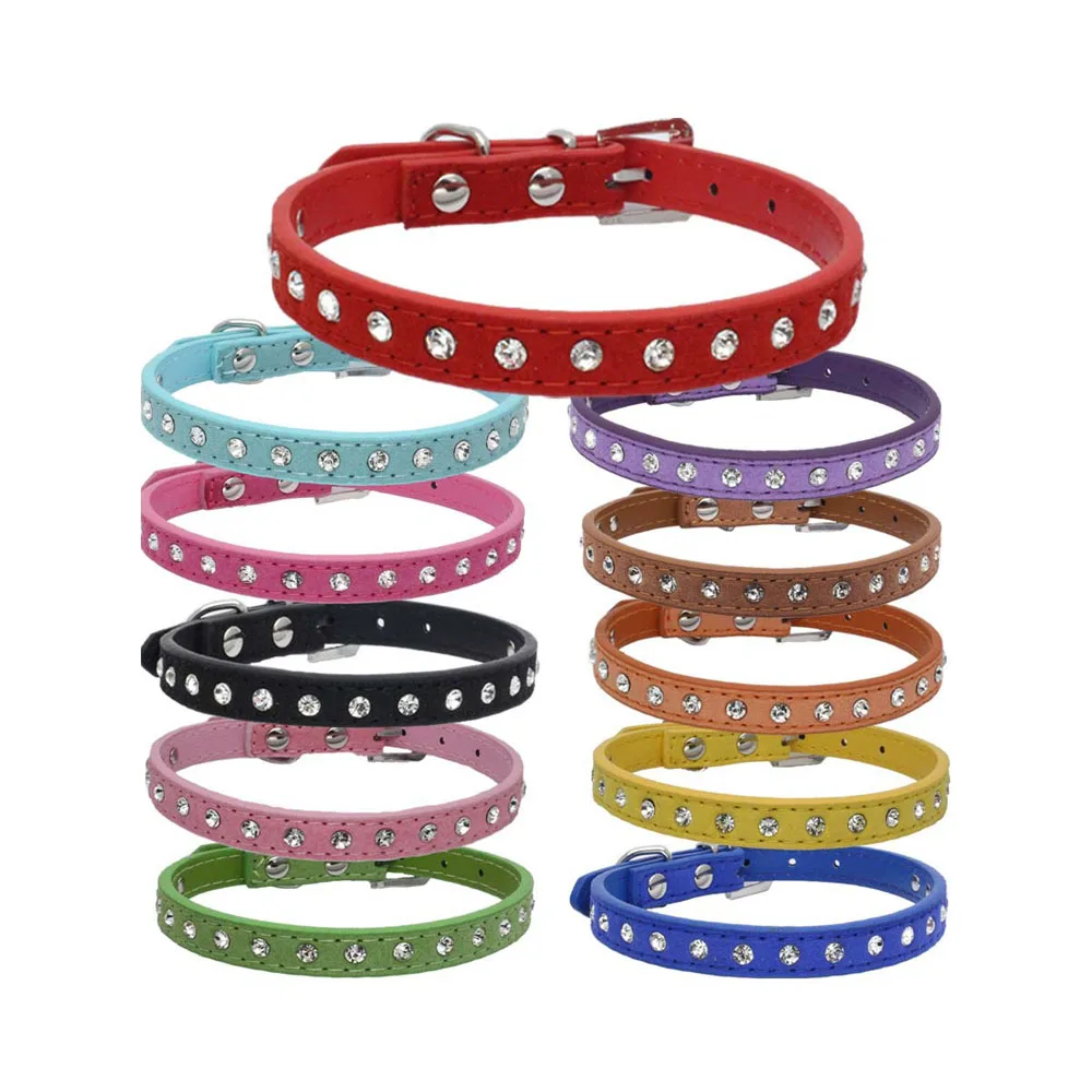 Ошейник для собак кристаллы в один ряд бриллиантовый ошейник маленьких средних
