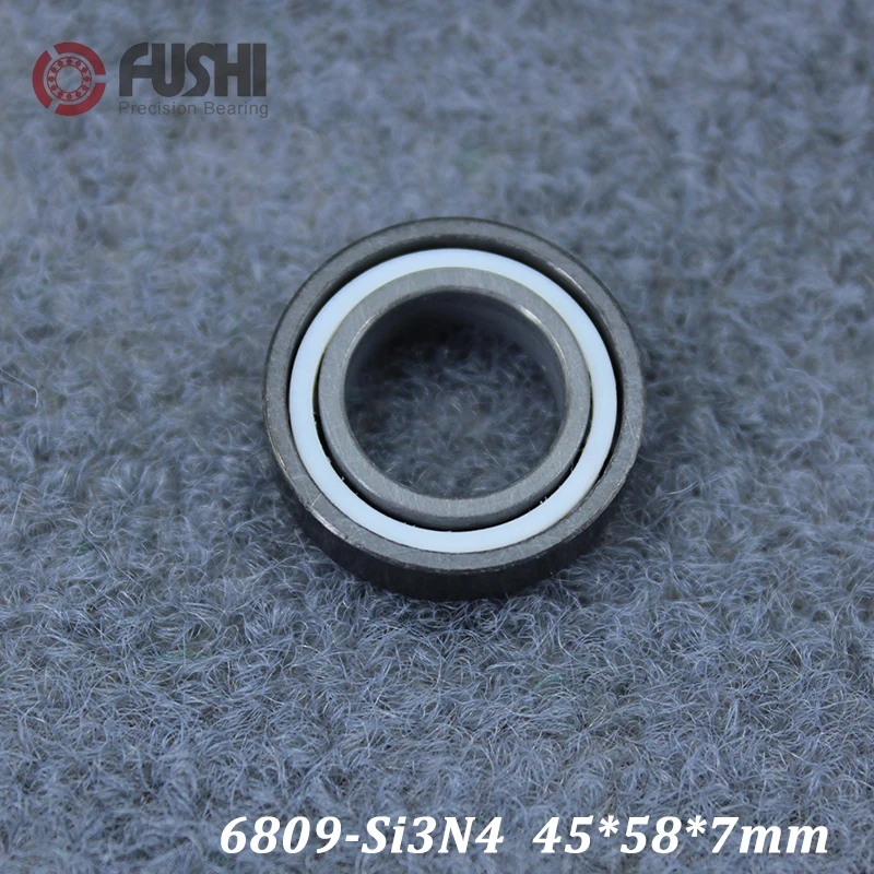 

6809 Full Ceramic Bearing ( 1 PC ) 45*58*7 mm Si3N4 Material 6809CE All Silicon Nitride Ceramic 6809 Ball Bearings