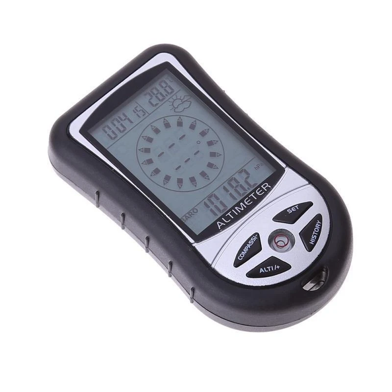 Барометр Портативный 8-в-1 ручной электронный высотомер Рыбалка Альпинизм компас